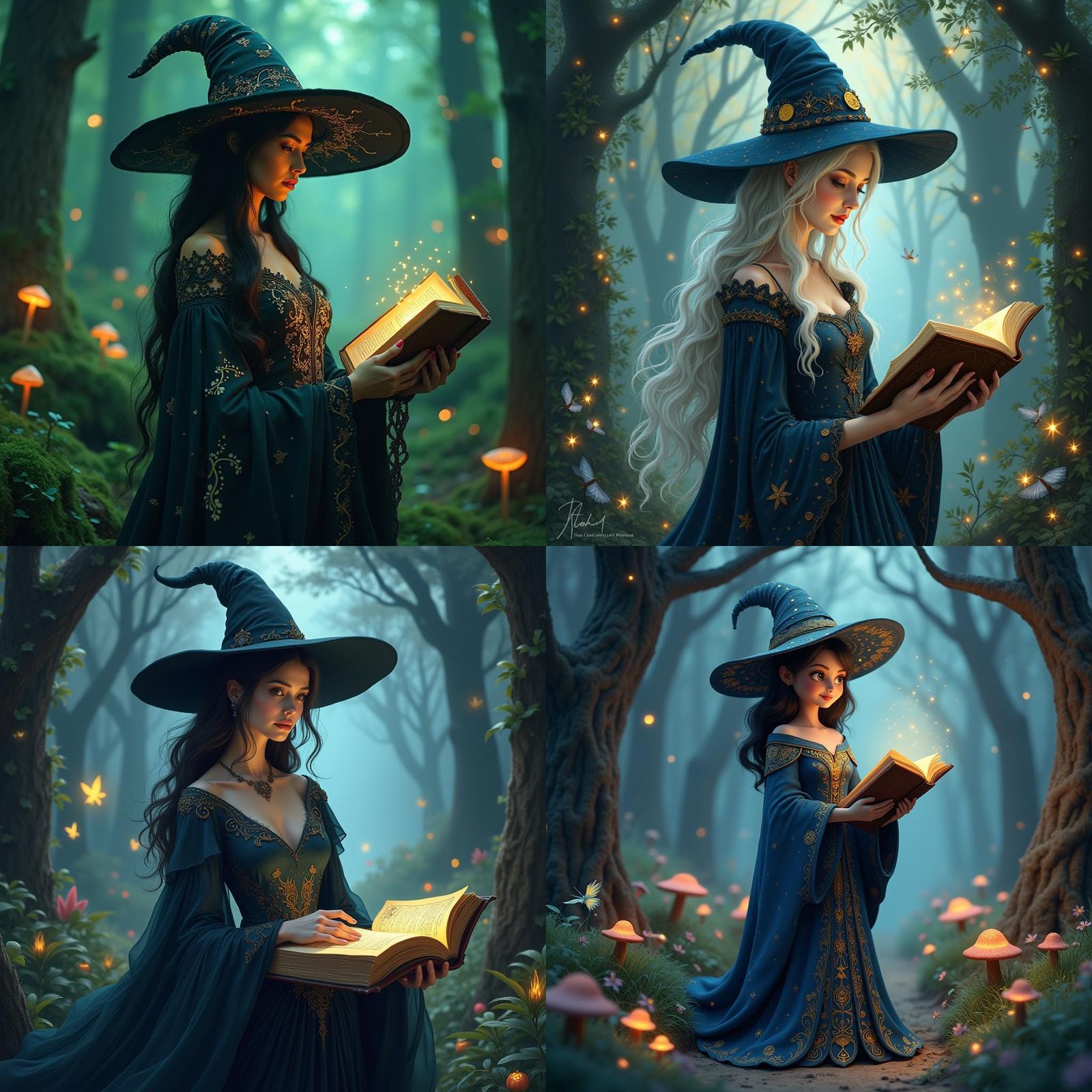 A 3D illustration of a beautiful, wise witch, known as The W...