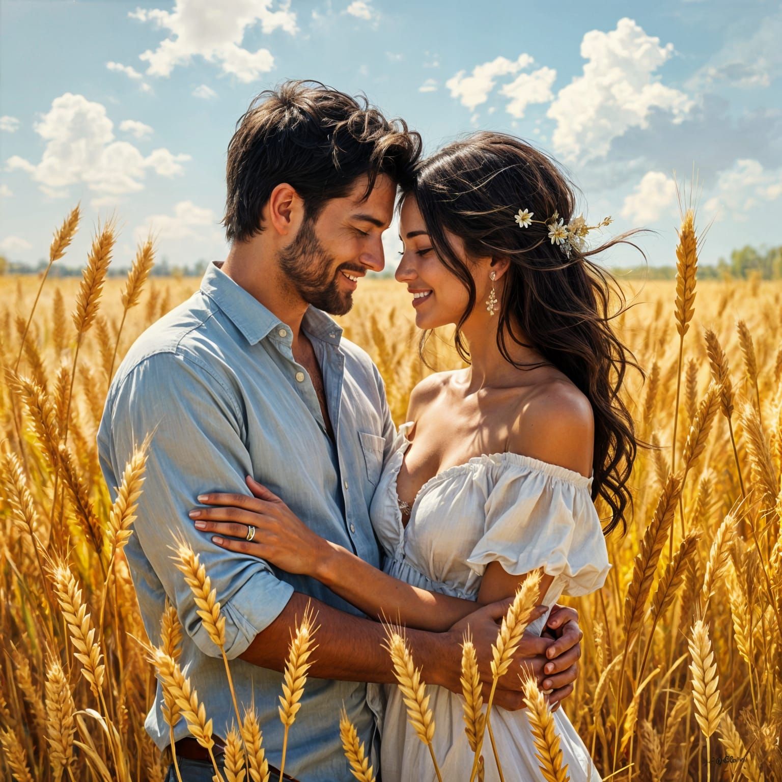 Love in the Grain: Oil on Canvas