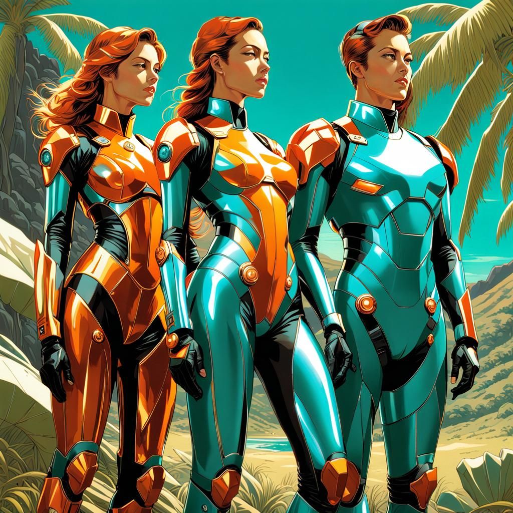 Amber Soldiers in Hawaii: Futuristic Exosuits