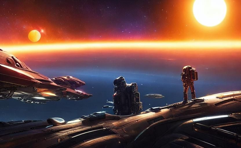 Astronaut on Alien Planet in Hyperrealistic Sci-Fi Art