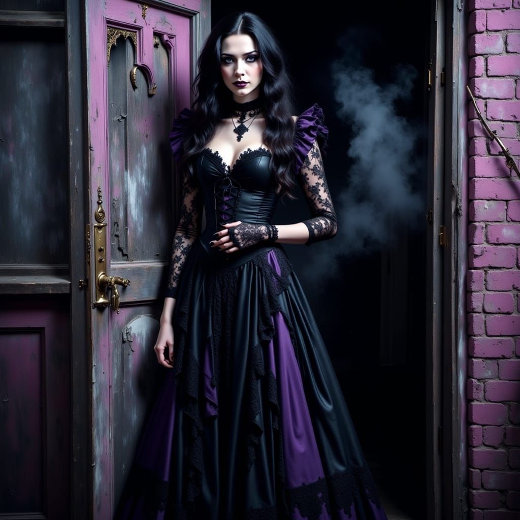 Kate Beckinsale as Victorian Goth in Hyperrealism