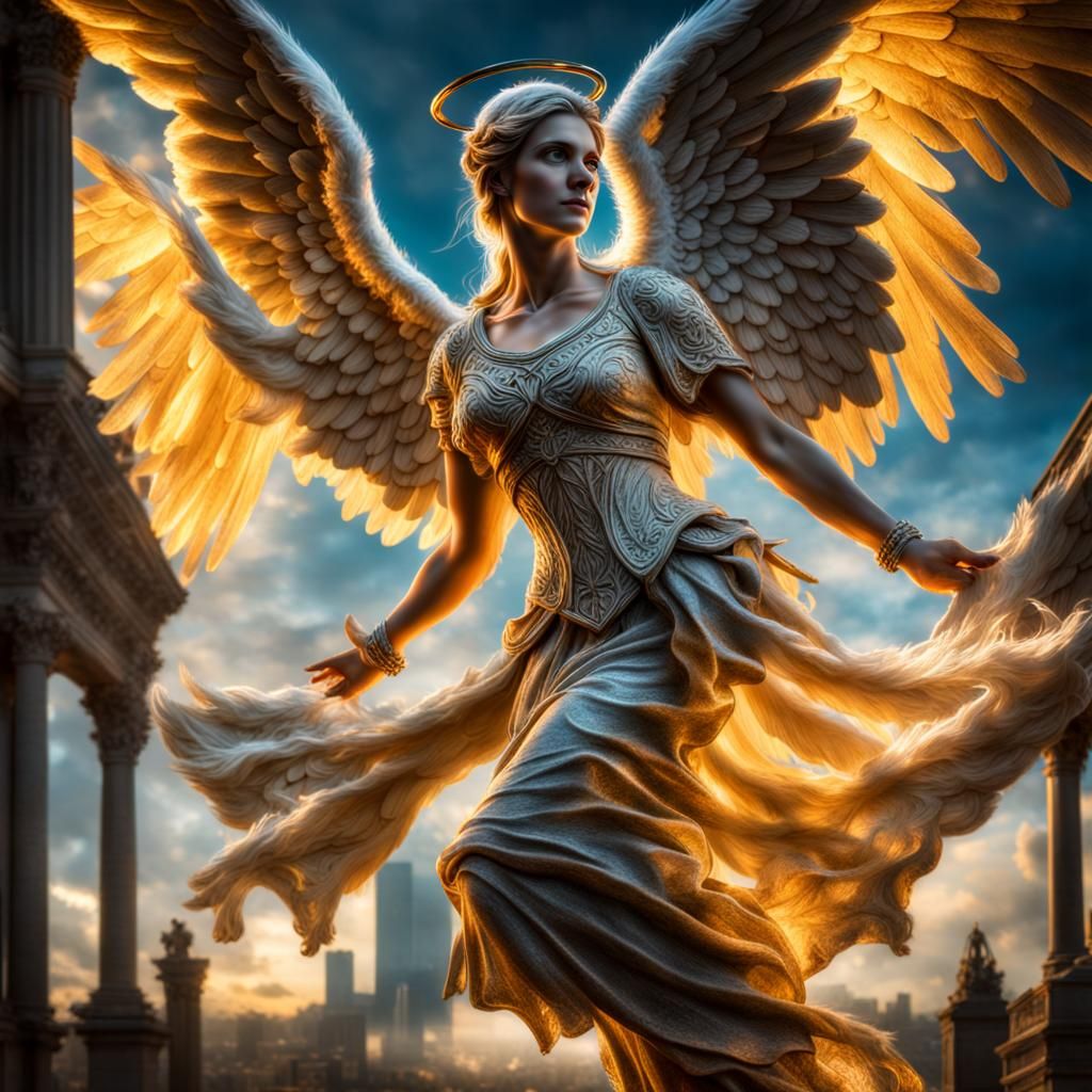 Hyperrealistic Angel with Intricate Details