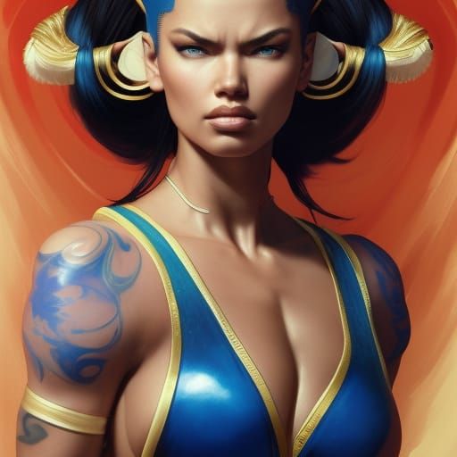 Chun-Li Cosplay Portrait in Artgerm Style