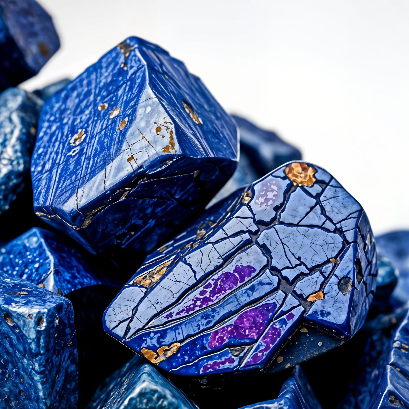 Macro Photo of Varied Lapis Lazuli Stones