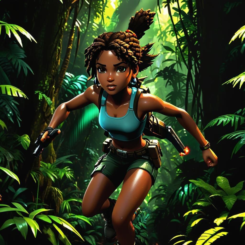 Jungle Adventure in Classic 3D Retro Game Style