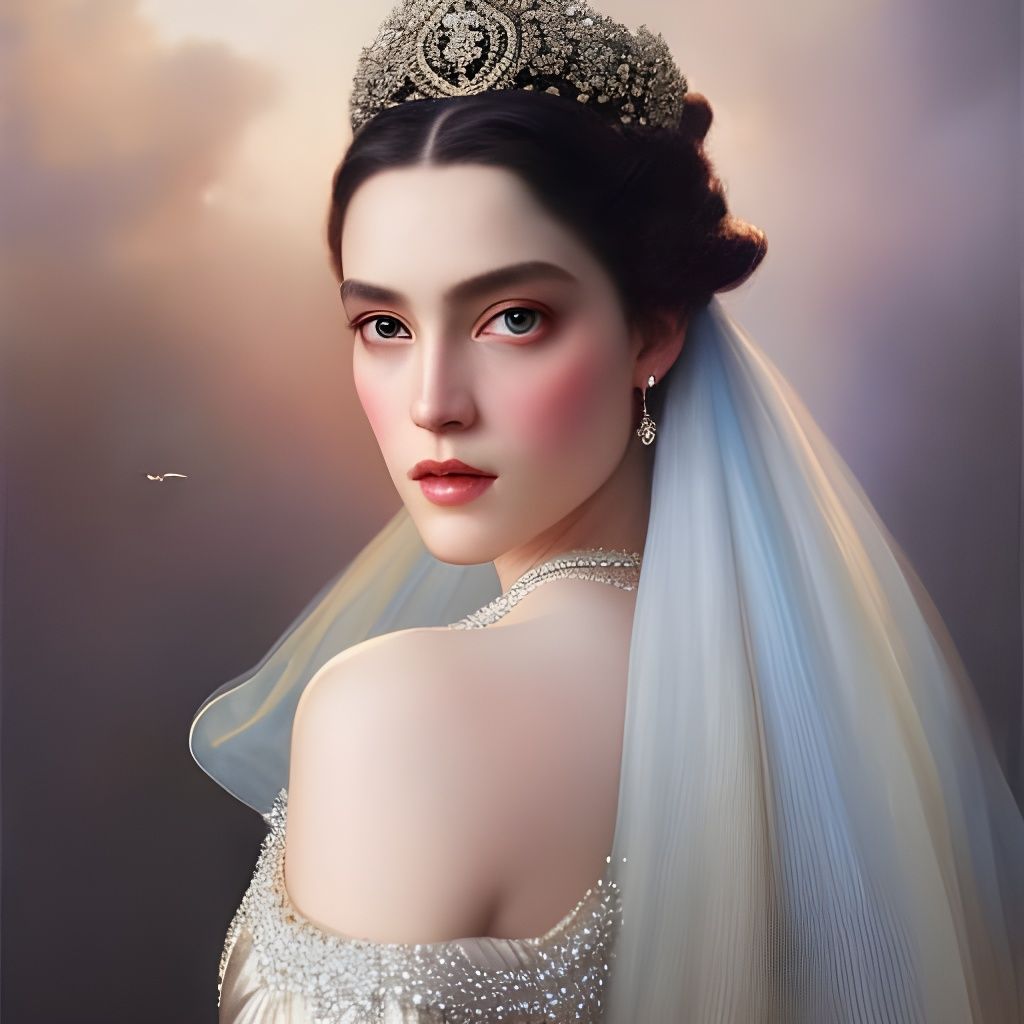 Cinderella Portrait in Style of John Singer Sargent