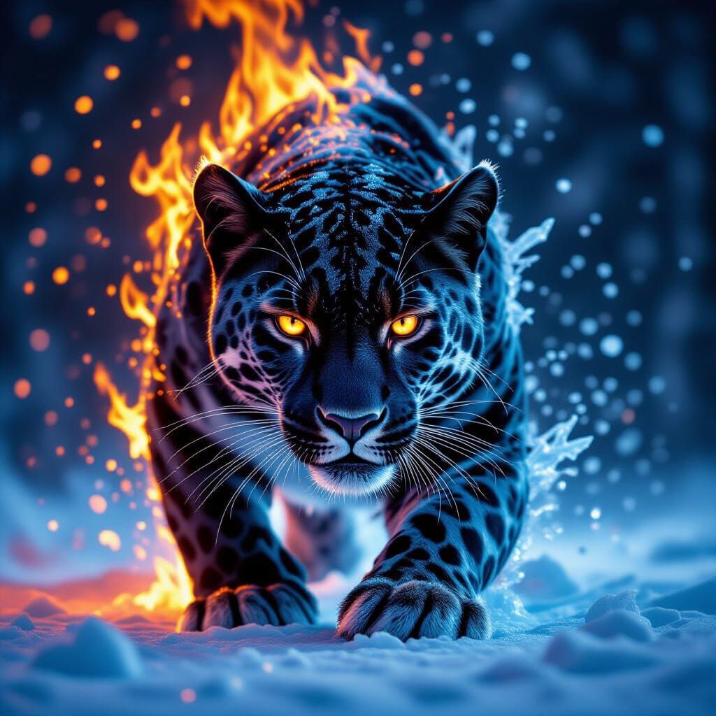 Panther Transforms from Fire to Ice in Dramatic Metamorphosi...