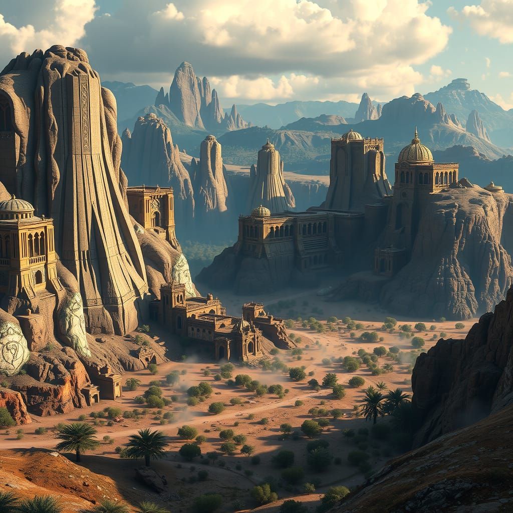 Majestic Canaan Landscape in Detailed 3D Rendering