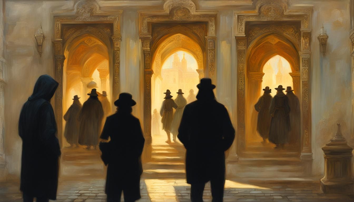 Impressionistic Neo-Baroque Triptych Silhouette