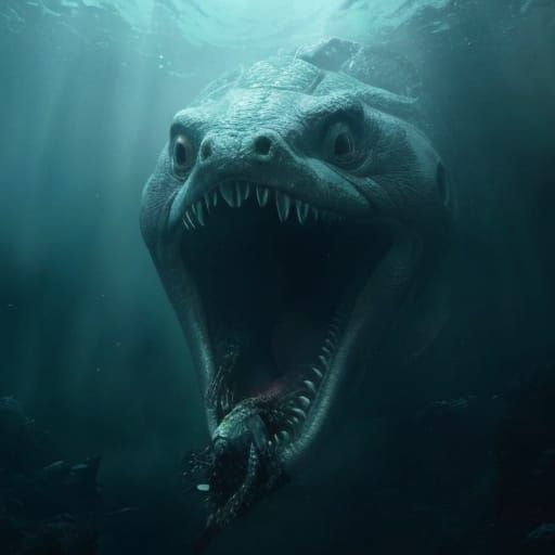 Gargantuan Moray Eel Sea Monster in the Marianas Trench