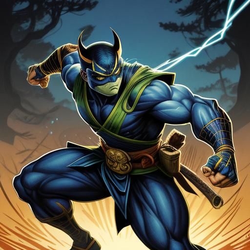 Ninja Turtle Hybrid in Manga Style