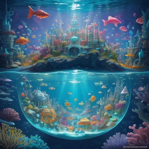 Atlantis in a Glass: Candy Art Style