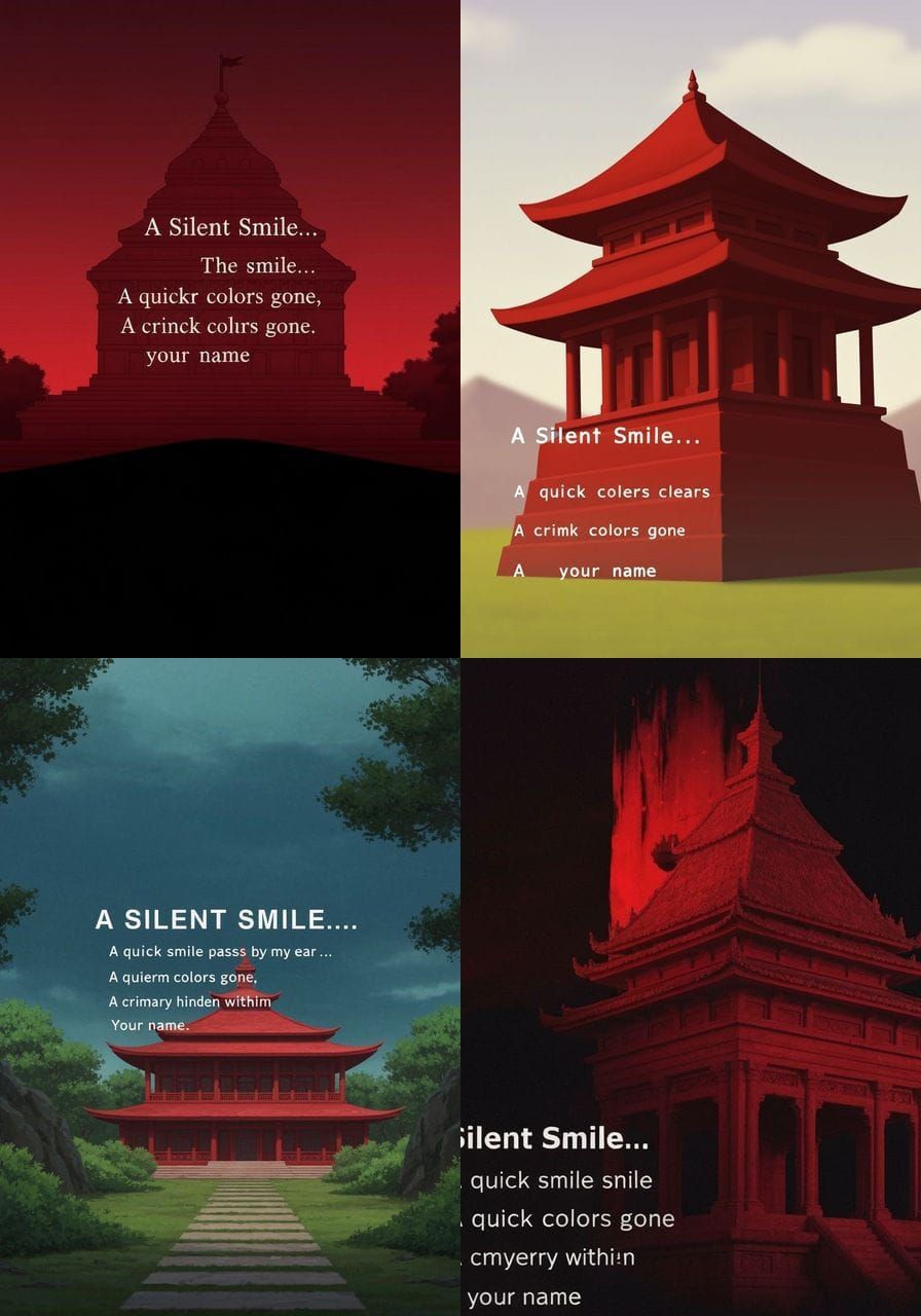 Crimson Temple Hidden in Mystery, A Silent Smile