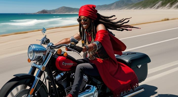Red Riding Hood's Rasta Harley Ride