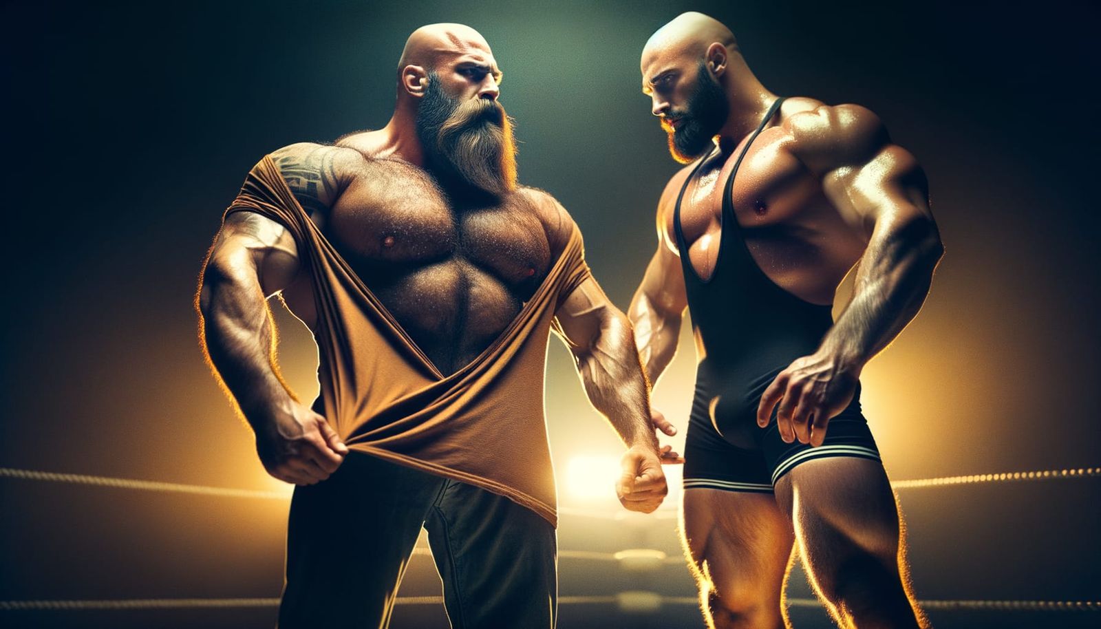 Intense Wrestling Match Captured on Vintage Film