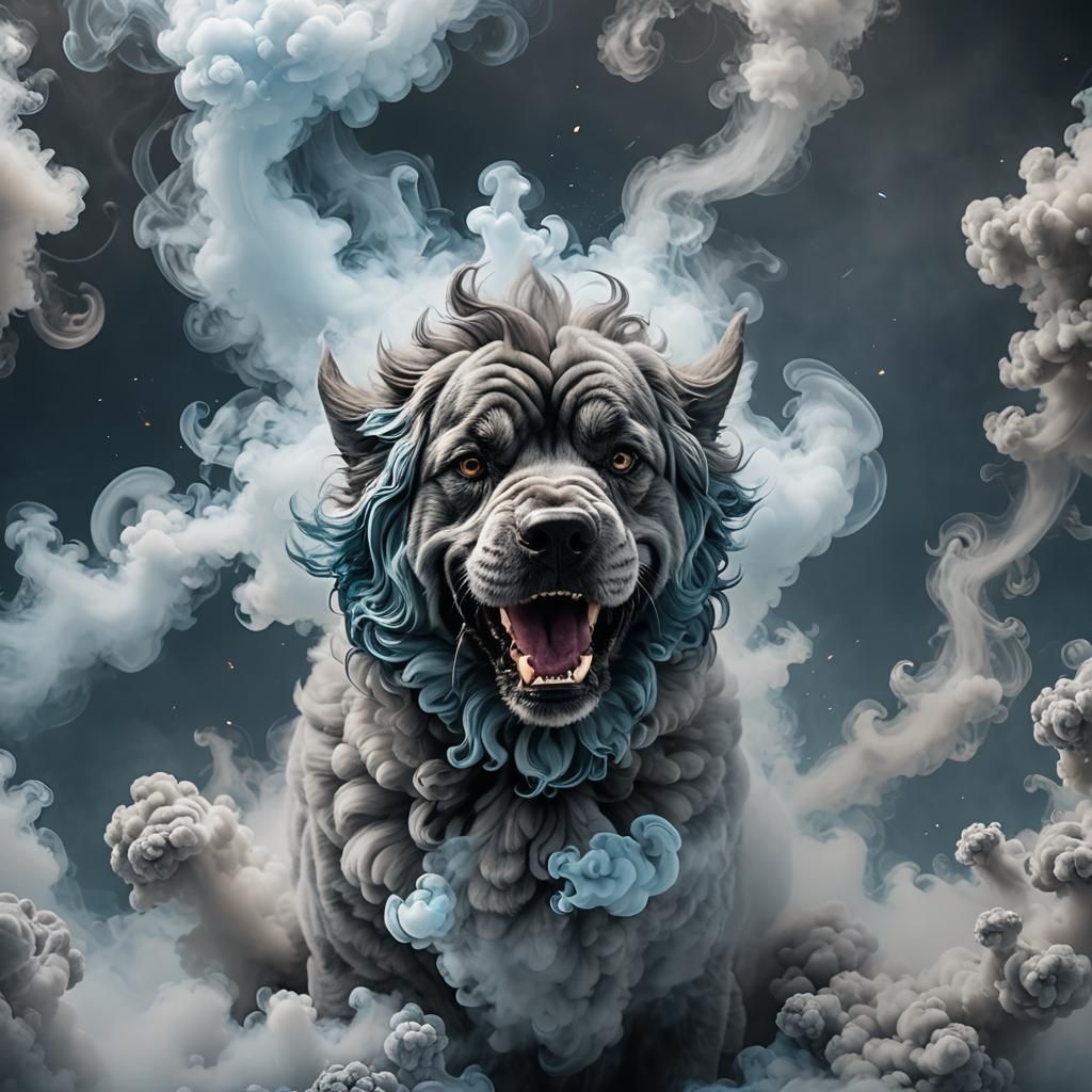 Smoky Hellhound in Steampunk Style