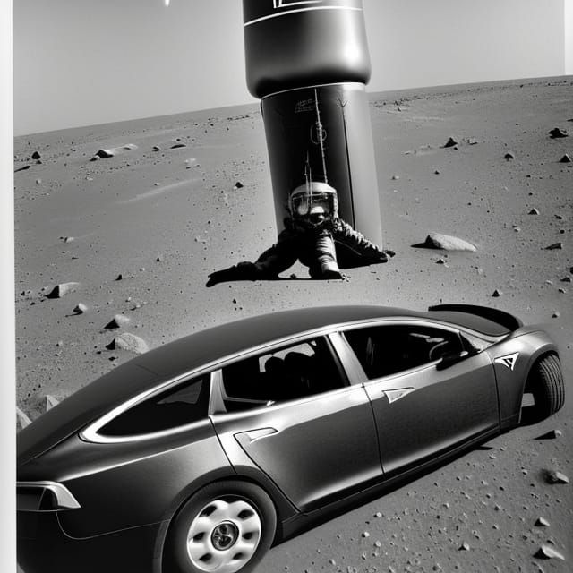 Elon Musk Parody on Mars in Photojournalism Style