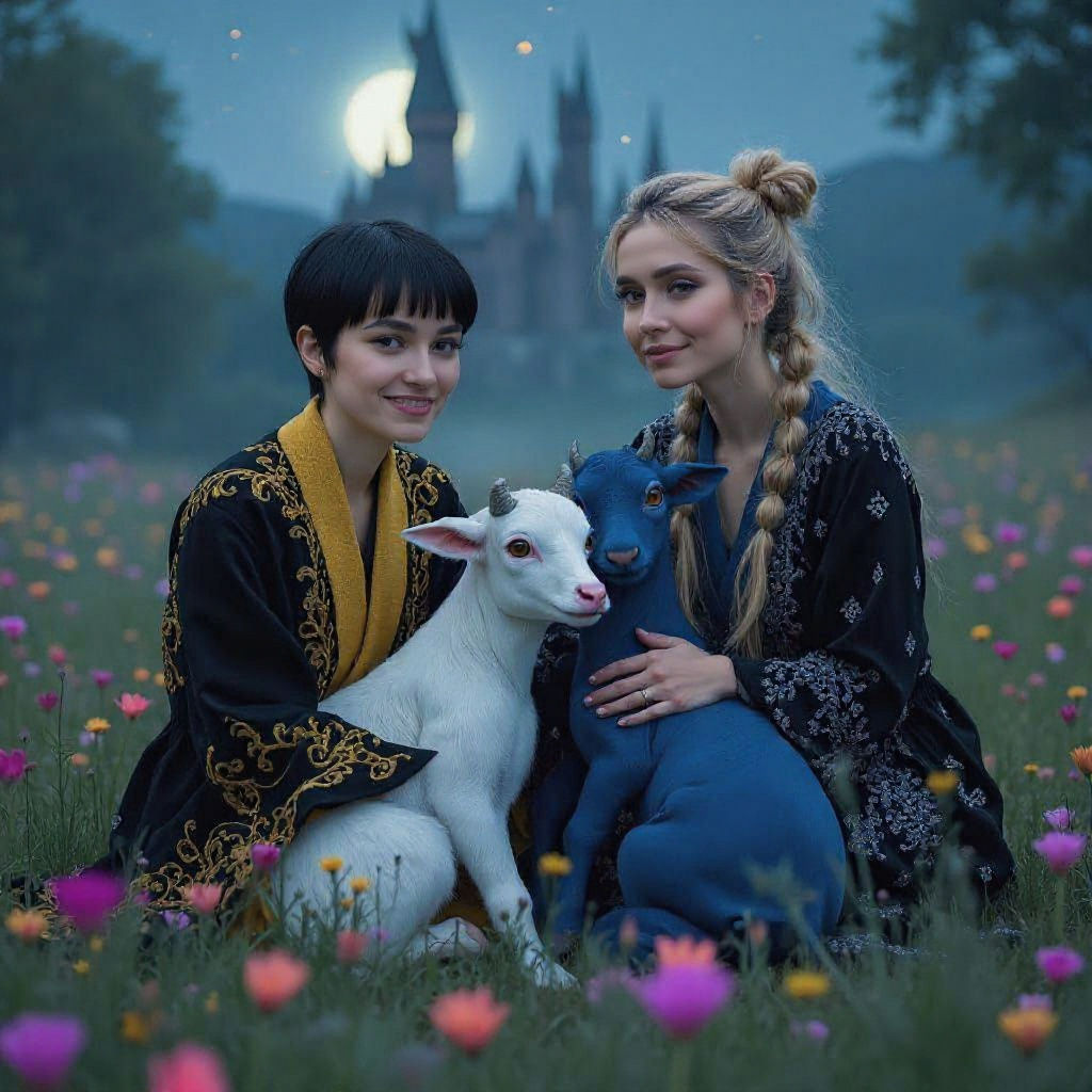 Moonlit Meadow Mooncalves near Hogwarts