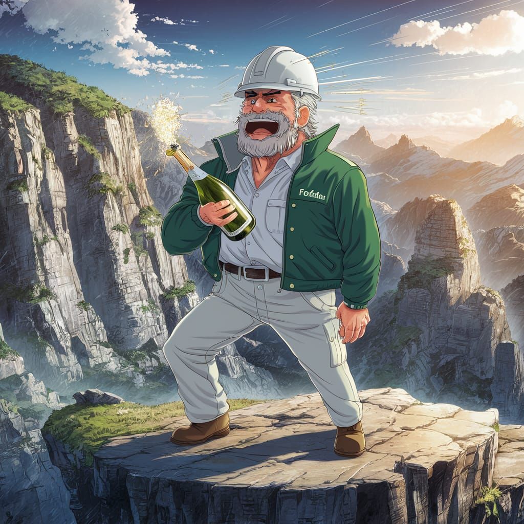 Italian Geologist Celebrates in Anime Style