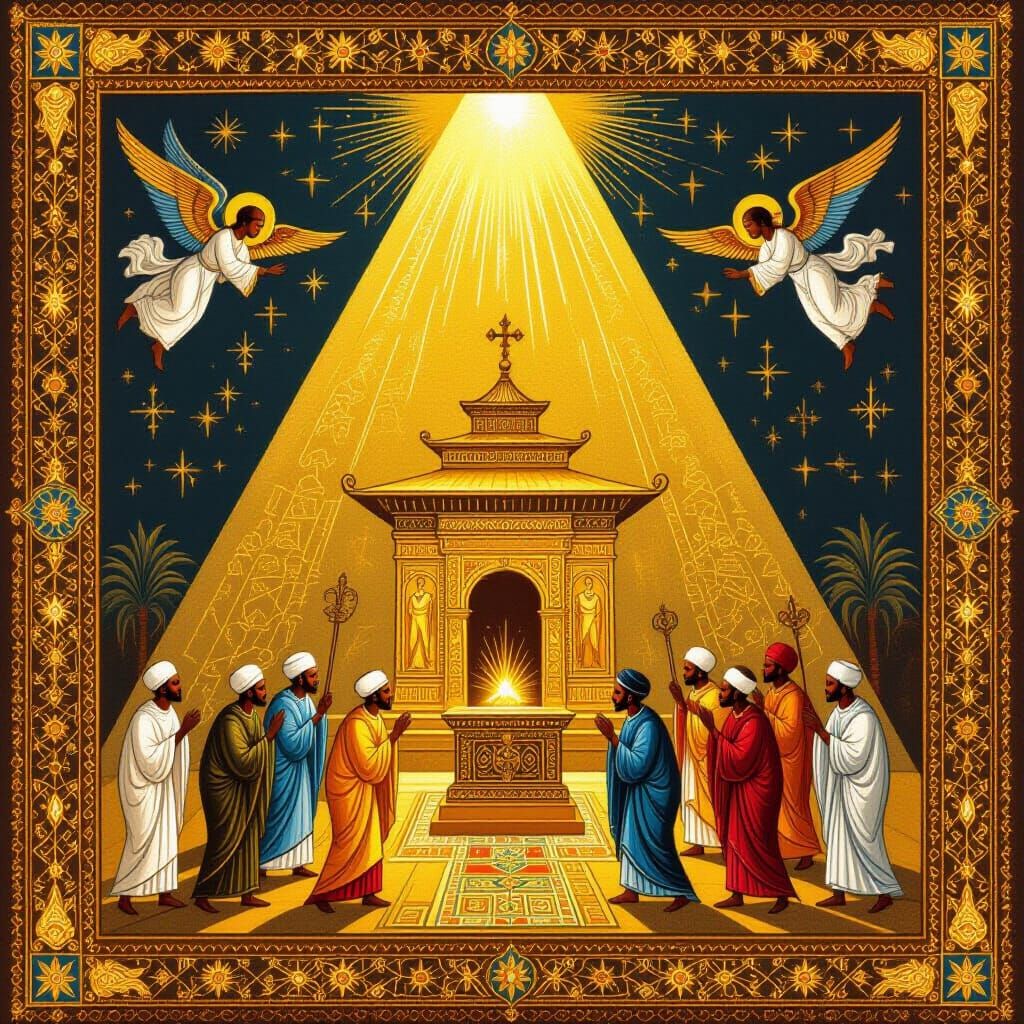 Ethiopian Icon of Ark of Covenant in Axum