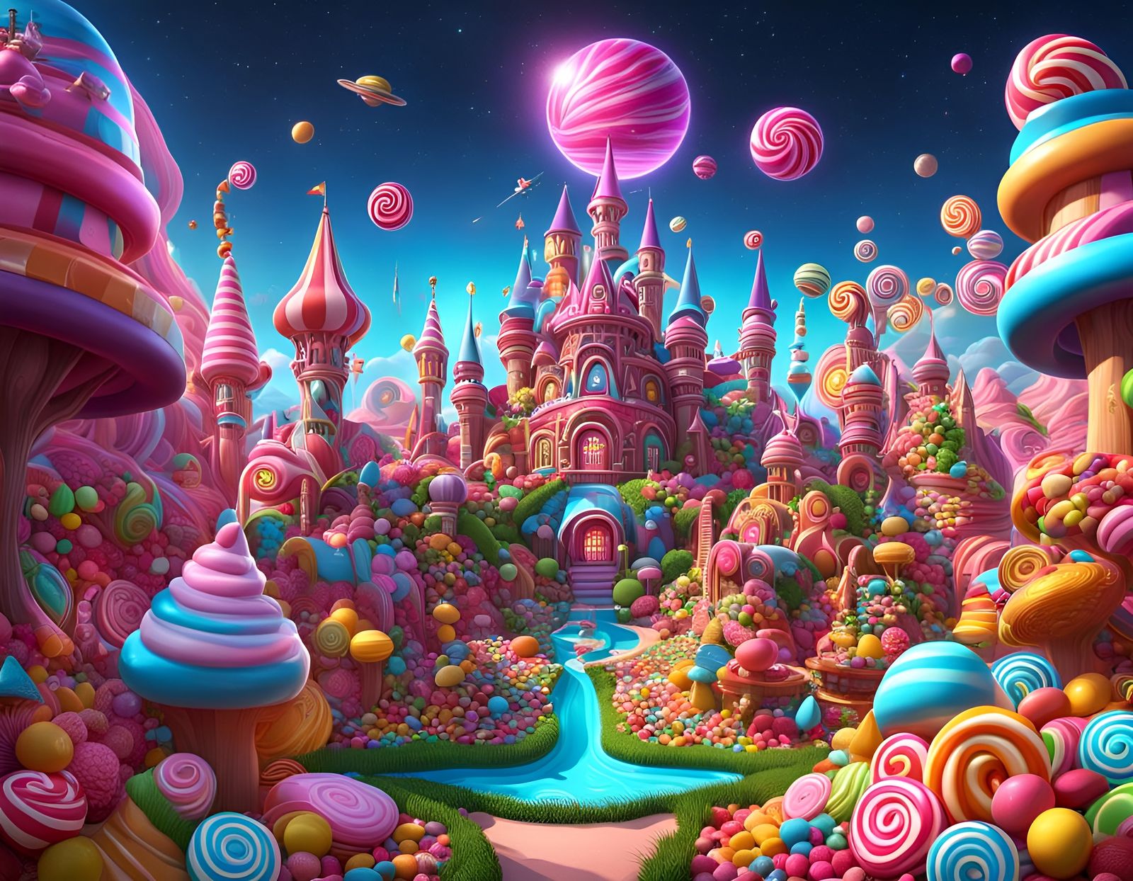 Come with me, we'll go and see, a Cosmic Candy Wonderland!