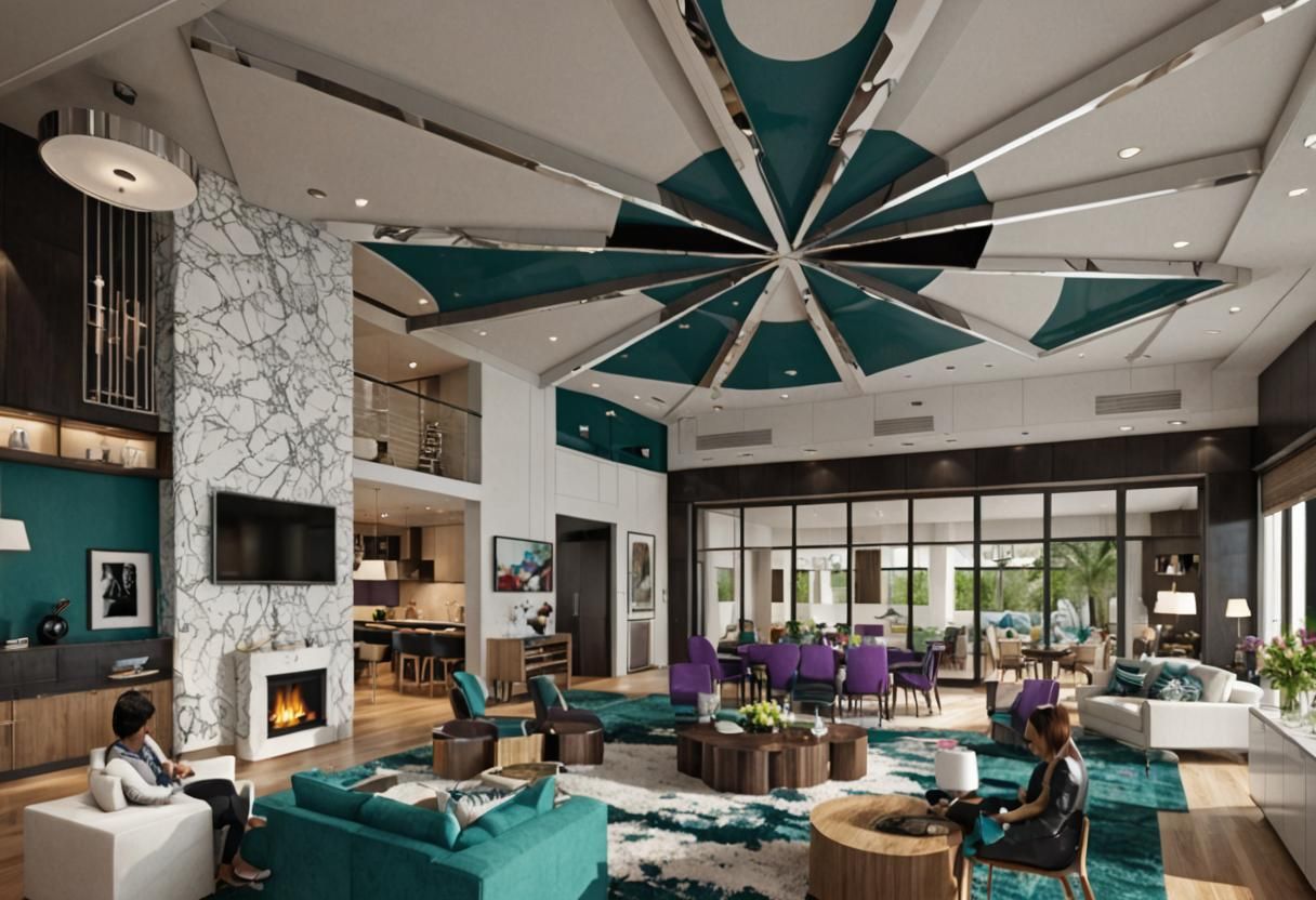South Beach Style Living Room in Photorealistic Detail