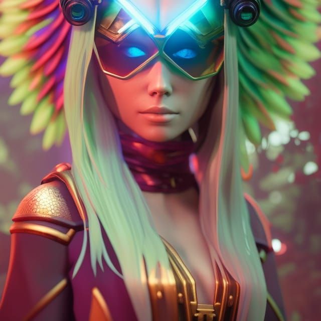 Day of the Dead Biopunk Portrait in HDR