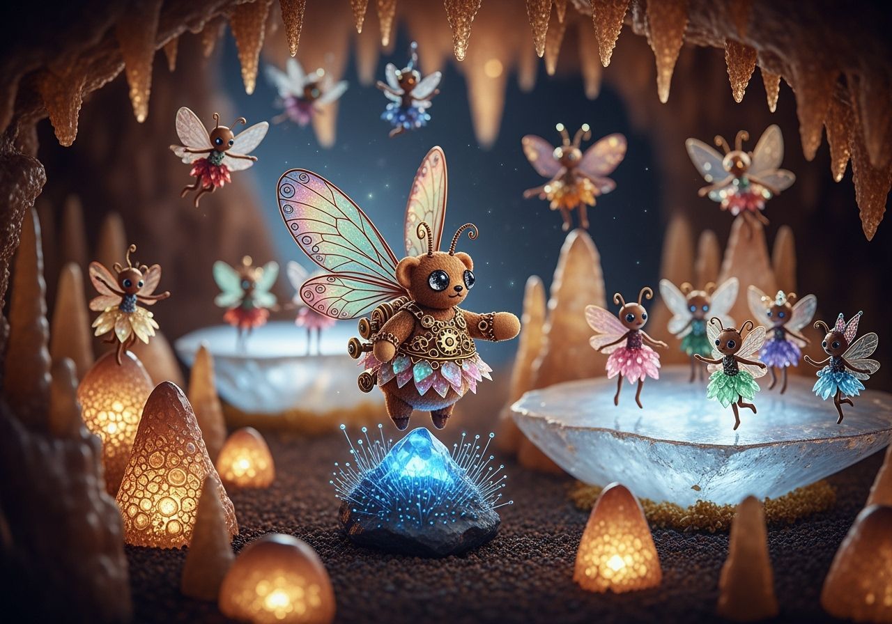 Steamplush Fairy-Alien with Beautifur Wings Polished Speleot...