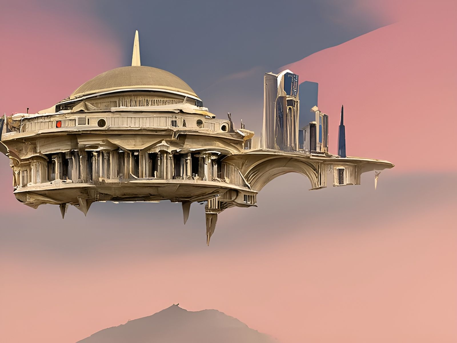 Neoclassical Sci-Fi Cityscape
