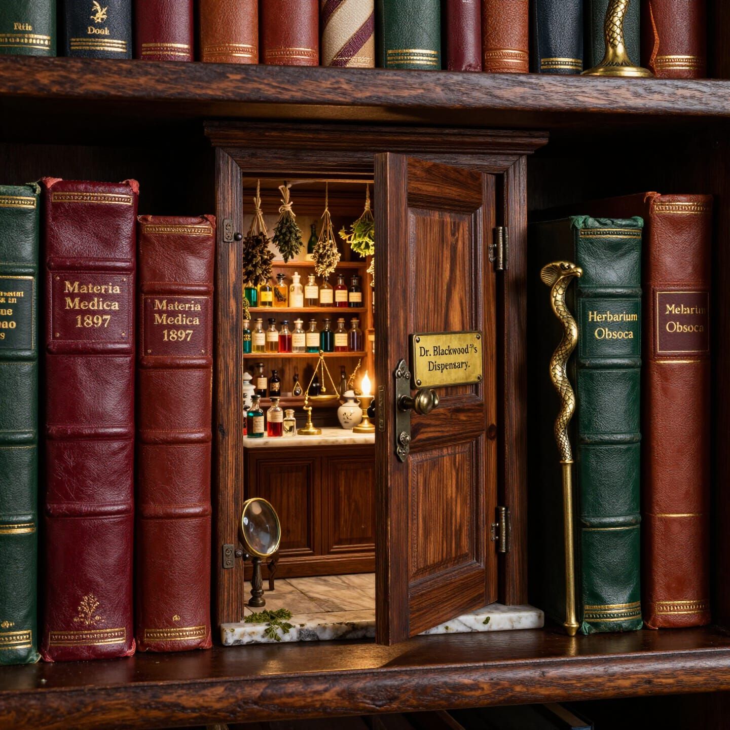 Mysterious Apothecary Book Nook Diorama