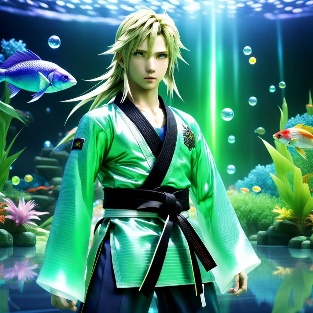 BlackBelt from Final Fantasy 1 in Skeuomorphic Style