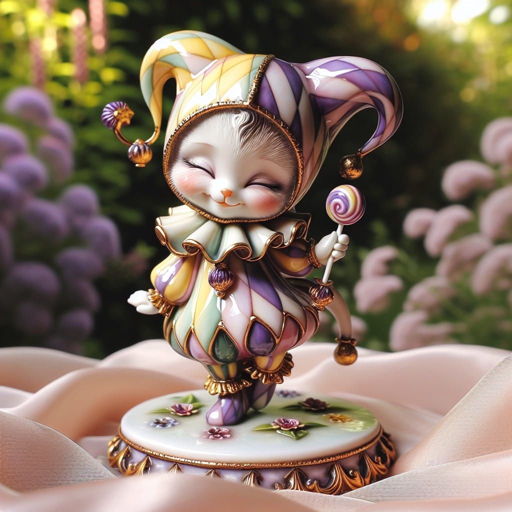 Cat Jester Figurine