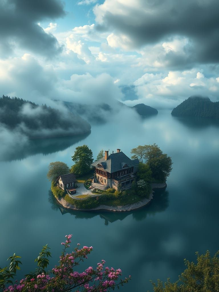 Stunning Island Village Scene in Epic Digital Matte Painting...