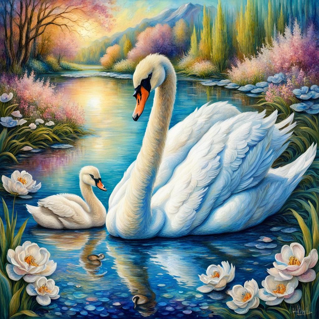 Adorable Swans