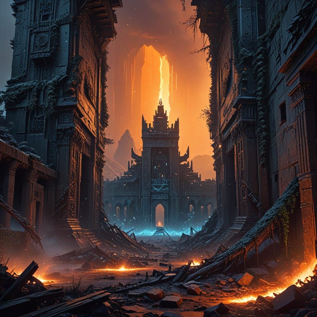 Nature's embrace shrouds the remnants of faith