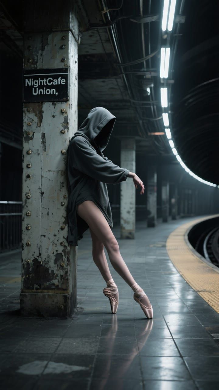 Ballerina's Urban Dance: A Hyper-Realistic Digital Masterpie...