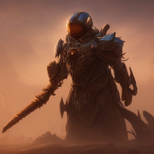 Broken Helmet Concept Art in Deep Color