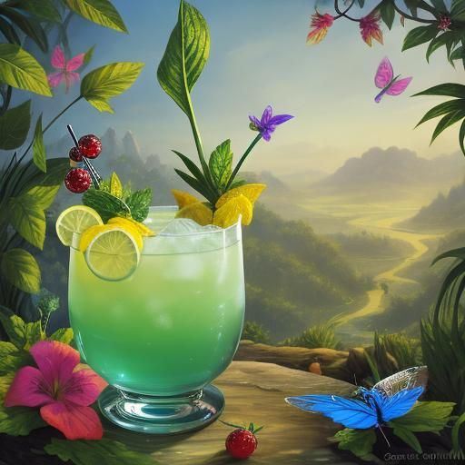 Magical Fairy Cocktail Production, Digital Art