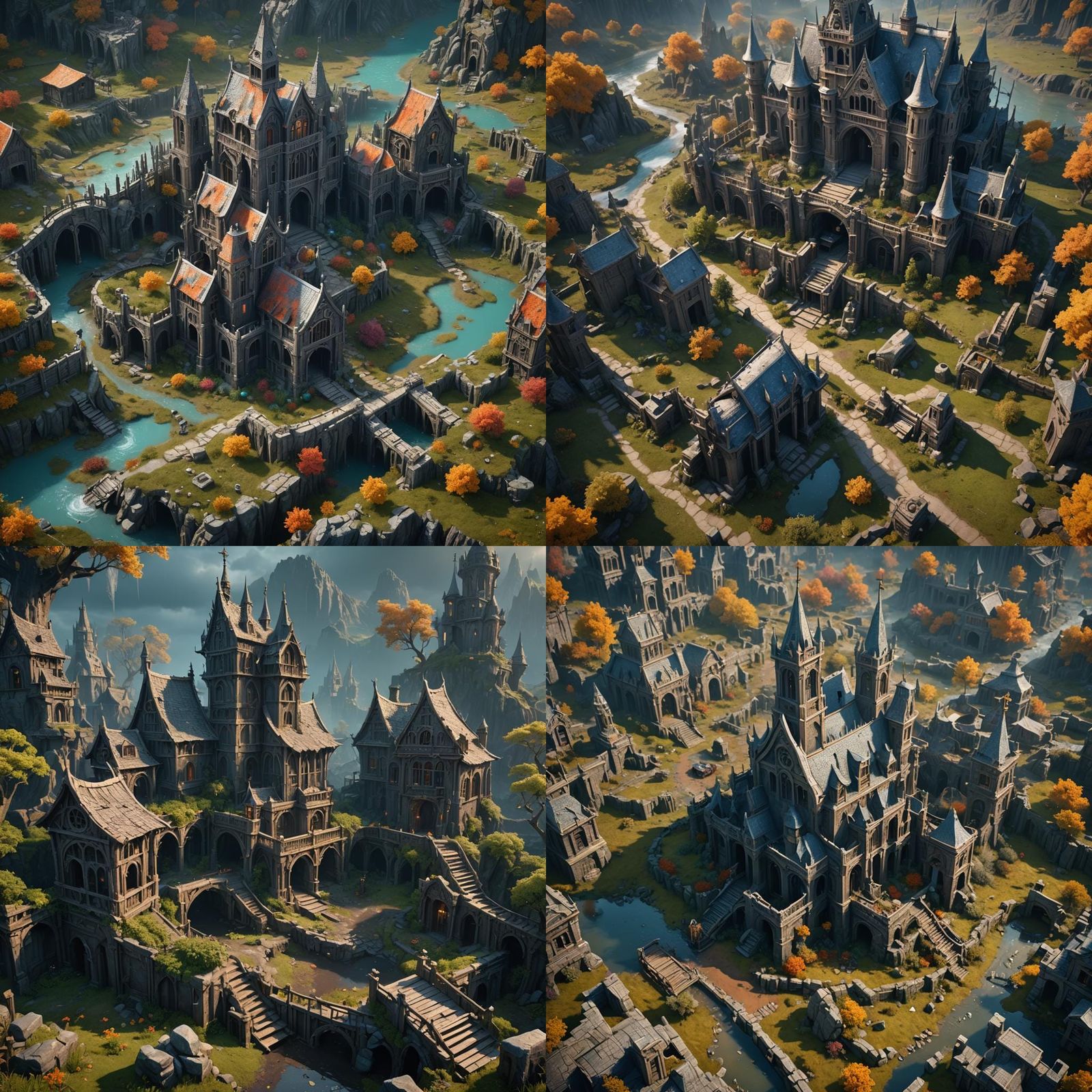 Gravedigger's Safe Haven: Detailed Matte Painting