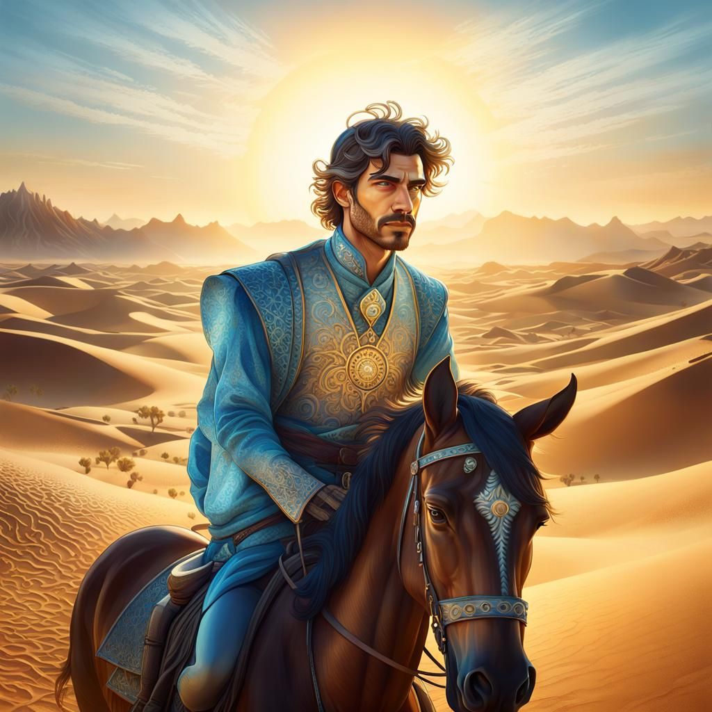 Turkish prince on horse