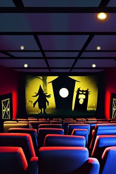 Spooky Cinema Showing Halloween Movie
