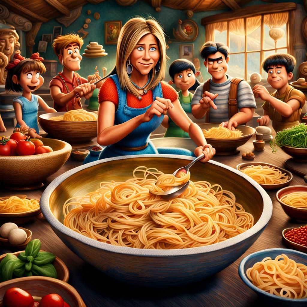 Jennifer Aniston and Flintstones Rumba Dance