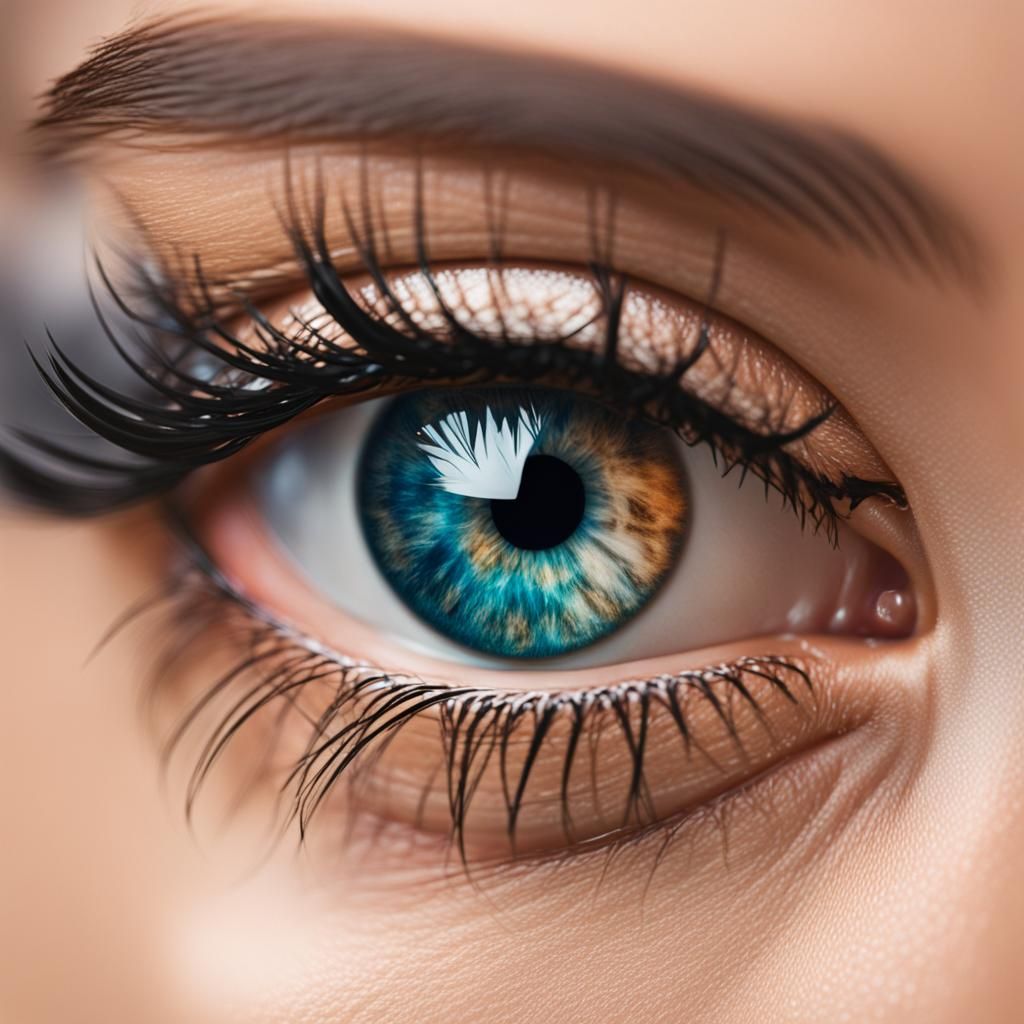 Detailed Feminine Eye with Eyeliner and Eyeshadow