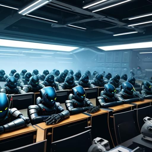 Robot Humanoids in Hyper-Sleep: Sci-Fi Workshop