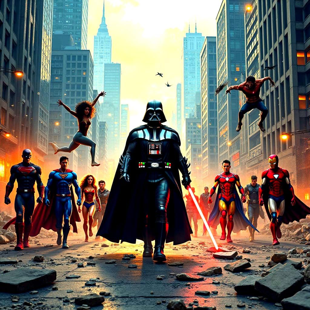 Epic Battle of Heroes and Villains