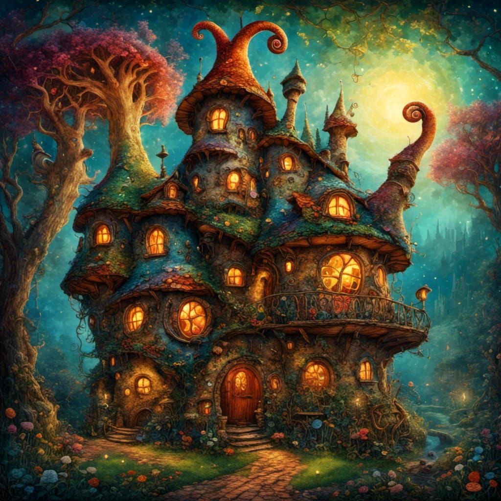 Enchanting Snail House in Fairy Tale Village