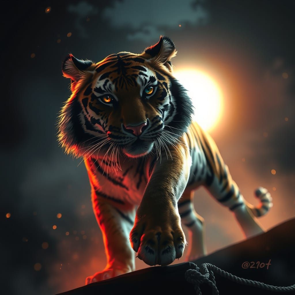 Tiger's Eye: A Survivor's Fierce Gaze