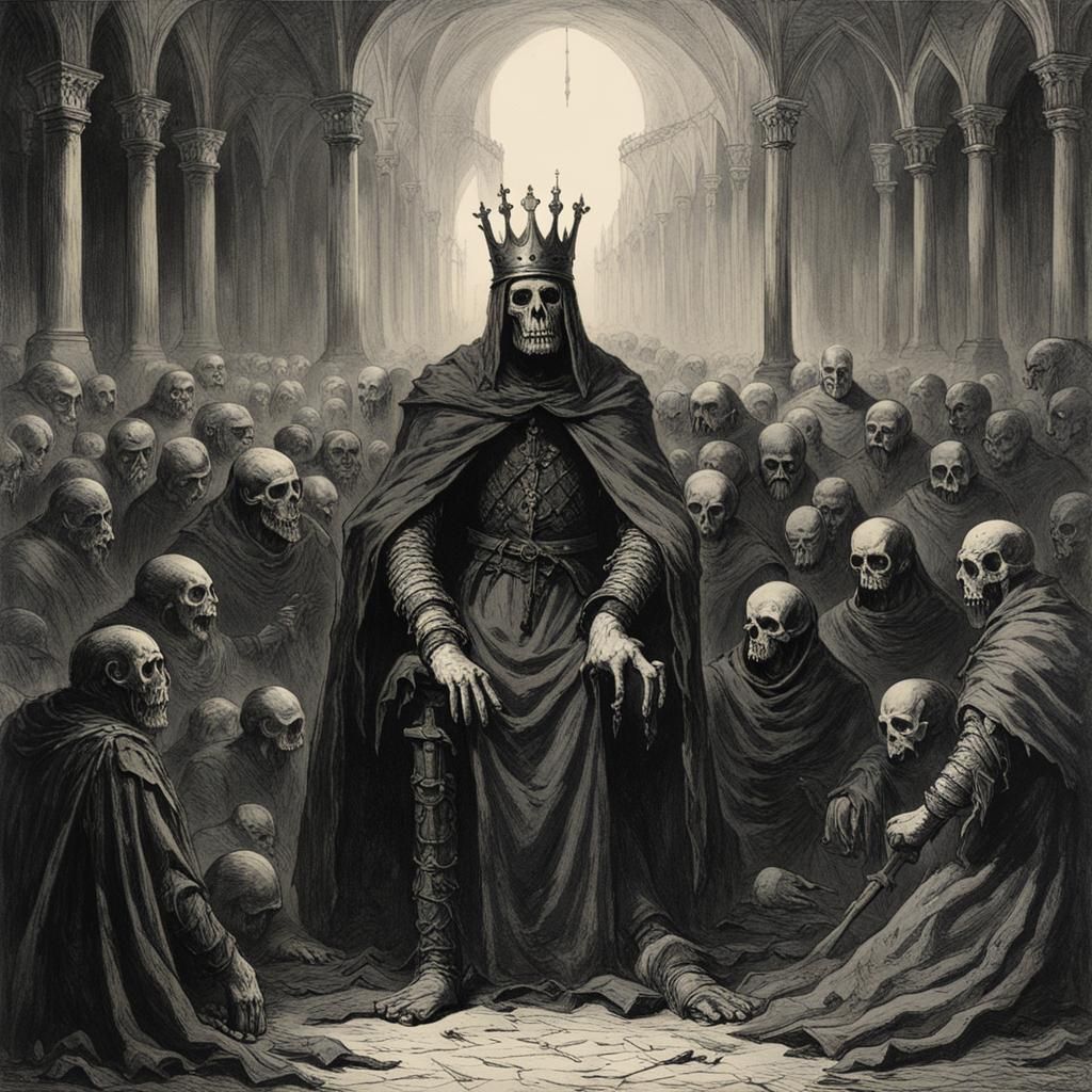 Creepy Faceless Evil King of The Middle Ages