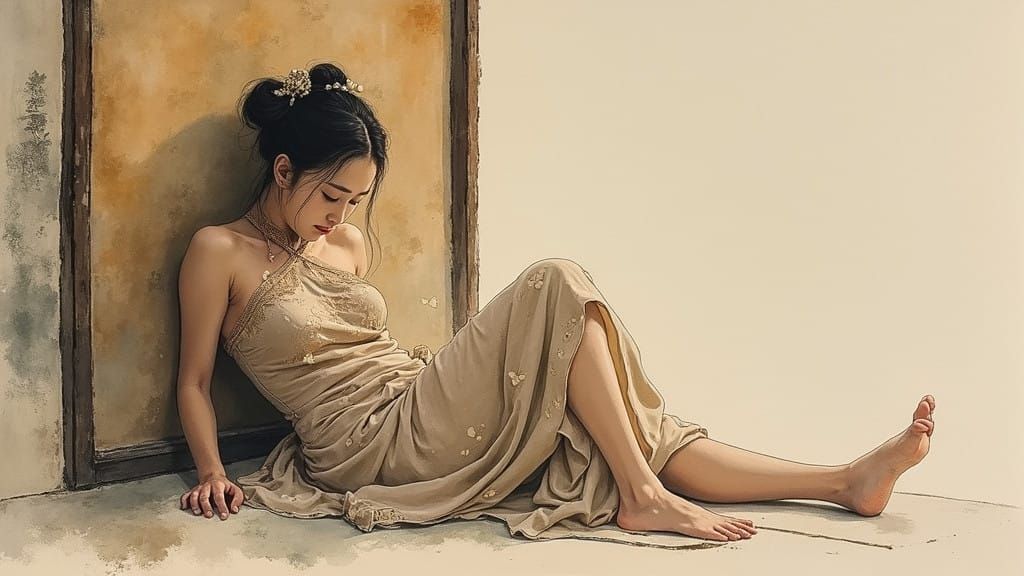 A Haunting Opera Singer's Tragic Demise in Chinese Watercolo...