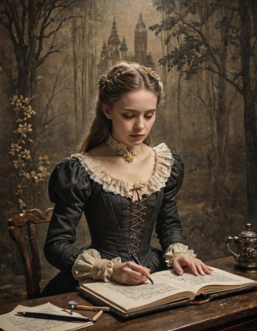 Noir Vintage Tchaikovsky Composing The Nutcracker in Slavic....